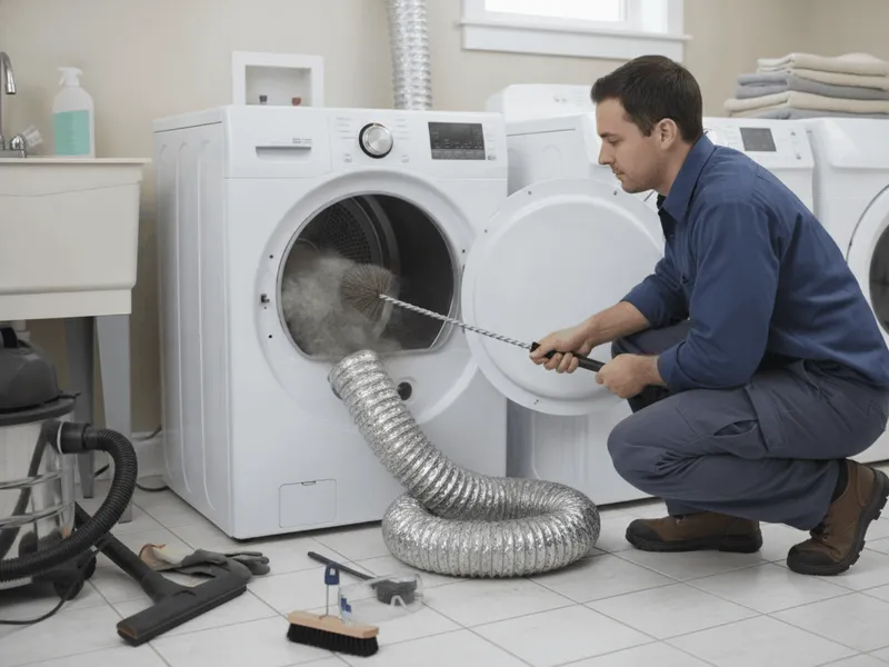 Dryer repair in progress