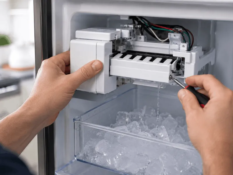 Ice Maker repair in progress